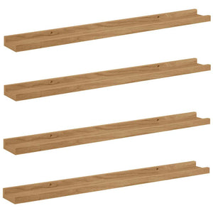 Scaffale da parete con lo scaffale 4 pcs Marrone 80 x 9 x 3 cm 42020018