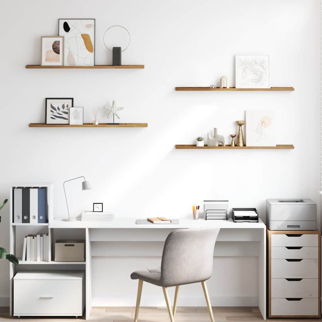 Scaffale da parete con lo scaffale 4 pcs Marrone 100 x 9 x 3 cm 42020019