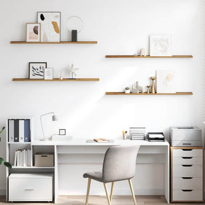 Scaffale da parete con lo scaffale 4 pcs Marrone 115 x 9 x 3 cm 42020020