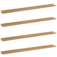 Scaffale da parete con lo scaffale 4 pcs Marrone 115 x 9 x 3 cm 42020020