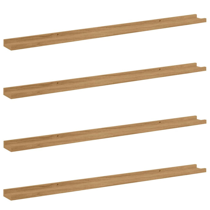 Scaffale da parete con lo scaffale 4 pcs Marrone 115 x 9 x 3 cm 42020020