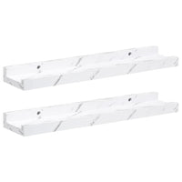 Scaffale da parete 2 pcs Marmo Bianco 40 x 9 x 3 cm 42020021