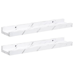 Scaffale da parete 2 pcs Marmo Bianco 40 x 9 x 3 cm 42020021