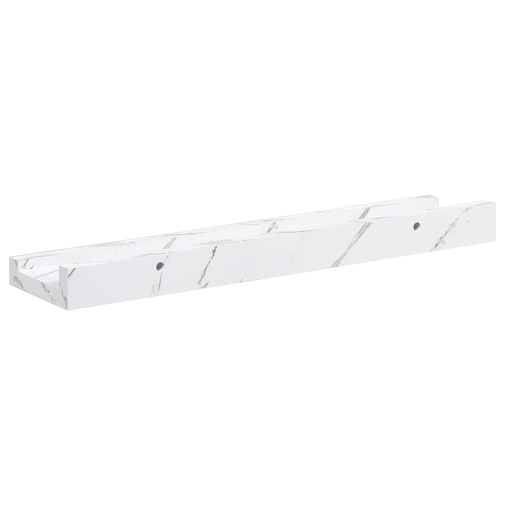 Scaffale da parete 2 pcs Marmo Bianco 40 x 9 x 3 cm 42020021