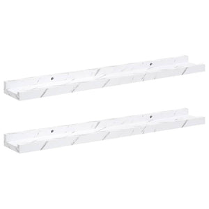 Scaffale da parete 2 pcs Marmo Bianco 60 x 9 x 3 cm 42020022