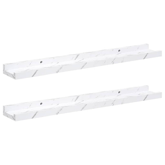 Scaffale da parete 2 pcs Marmo Bianco 60 x 9 x 3 cm 42020022