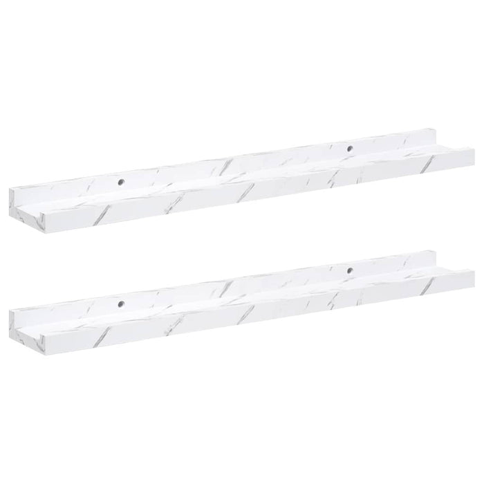 Scaffale da parete 2 pcs Marmo Bianco 60 x 9 x 3 cm 42020022