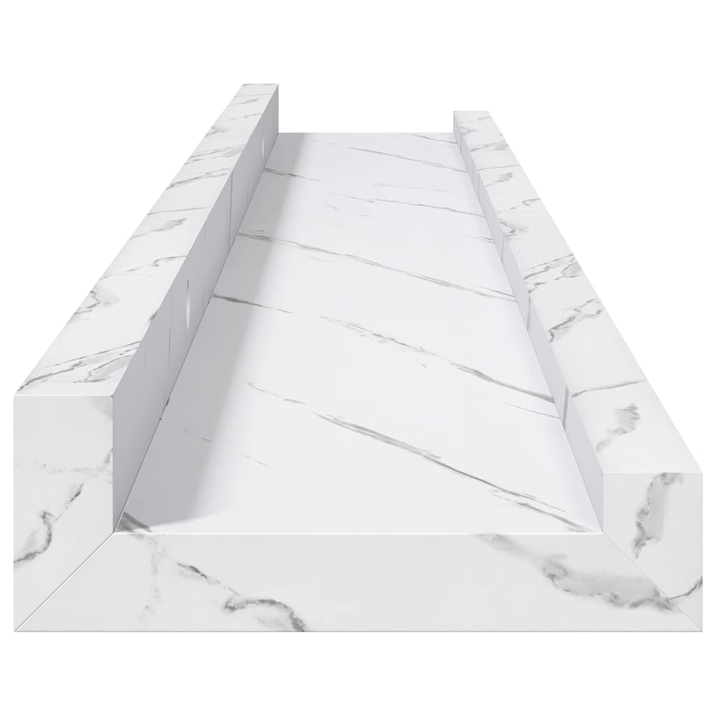 Scaffale da parete 2 pcs Marmo Bianco 60 x 9 x 3 cm 42020022