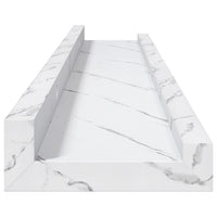 Scaffale da parete 2 pcs Marmo Bianco 60 x 9 x 3 cm 42020022