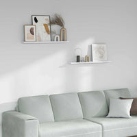 Scaffale da parete 2 pcs Marmo Bianco 80 x 9 x 3 cm 42020023