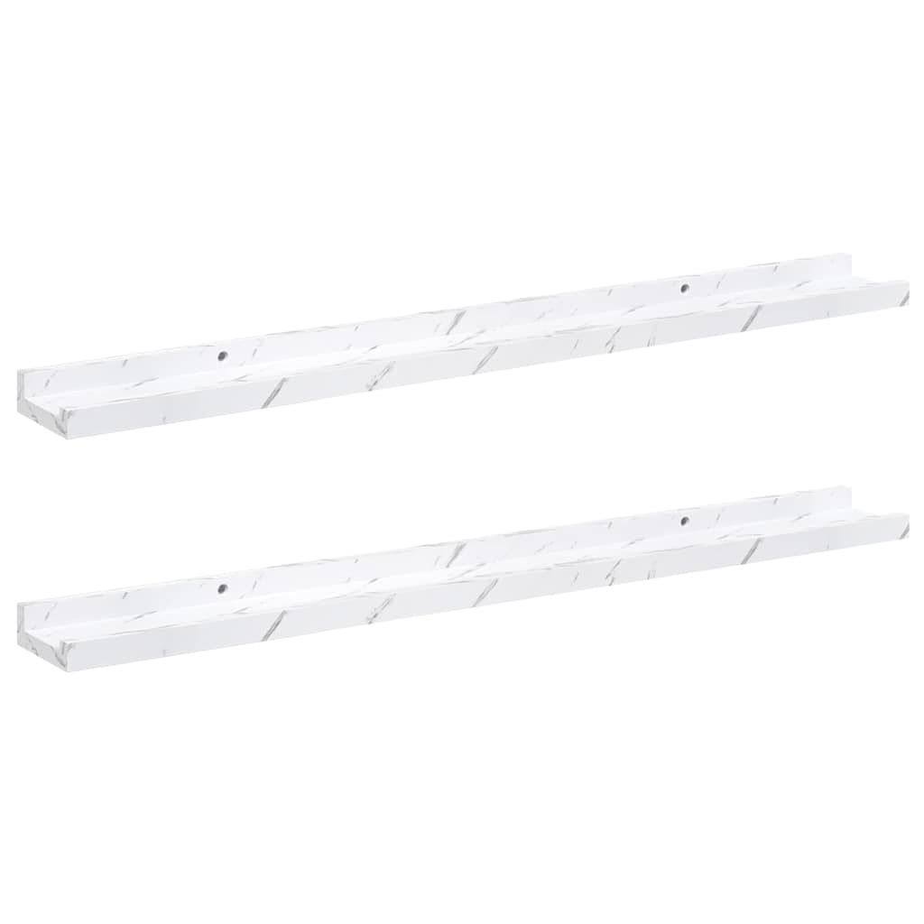 Scaffale da parete 2 pcs Marmo Bianco 80 x 9 x 3 cm 42020023
