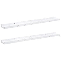 Scaffale da parete 2 pcs Marmo Bianco 80 x 9 x 3 cm 42020023