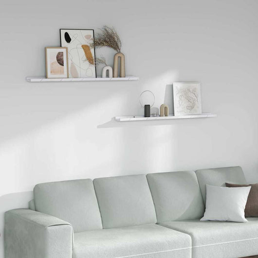 Scaffale da parete 2 pcs Marmo Bianco 100 x 9 x 3 cm 42020024