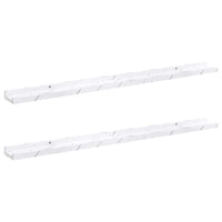 Scaffale da parete 2 pcs Marmo Bianco 100 x 9 x 3 cm 42020024