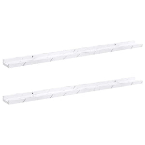 Scaffale da parete 2 pcs Marmo Bianco 100 x 9 x 3 cm 42020024