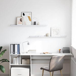 Scaffale da parete 2 pcs Marmo Bianco 115 x 9 x 3 cm 42020025