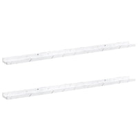 Scaffale da parete 2 pcs Marmo Bianco 115 x 9 x 3 cm 42020025