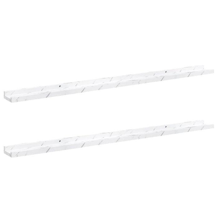Scaffale da parete 2 pcs Marmo Bianco 115 x 9 x 3 cm 42020025