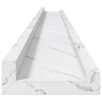 Scaffale da parete 2 pcs Marmo Bianco 115 x 9 x 3 cm 42020025