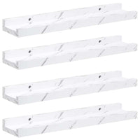 Scaffale da parete 4 pcs Marmo Bianco 40 x 9 x 3 cm 42020026