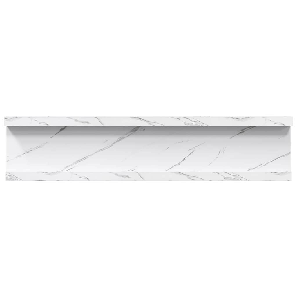 Scaffale da parete 4 pcs Marmo Bianco 40 x 9 x 3 cm 42020026