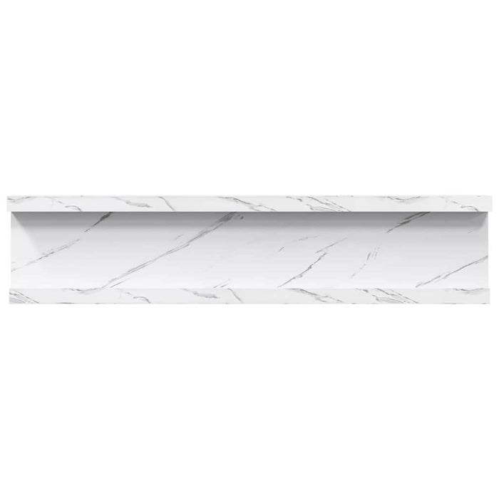 Scaffale da parete 4 pcs Marmo Bianco 40 x 9 x 3 cm 42020026
