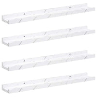Scaffale da parete 4 pcs Marmo Bianco 60 x 9 x 3 cm 42020027