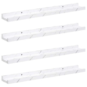 Scaffale da parete 4 pcs Marmo Bianco 60 x 9 x 3 cm 42020027