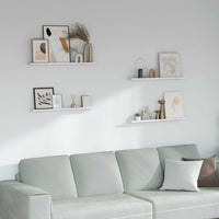 Scaffale da parete 4 pcs Marmo Bianco 80 x 9 x 3 cm 42020028
