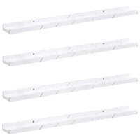 Scaffale da parete 4 pcs Marmo Bianco 80 x 9 x 3 cm 42020028