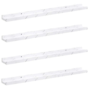 Scaffale da parete 4 pcs Marmo Bianco 80 x 9 x 3 cm 42020028
