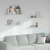 Scaffale da parete 4 pcs Marmo Bianco 100 x 9 x 3 cm 42020029