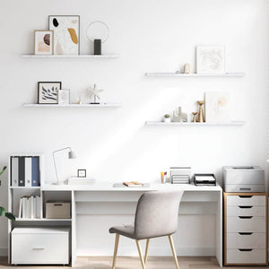 Scaffale da parete 4 pcs Marmo Bianco 100 x 9 x 3 cm 42020029