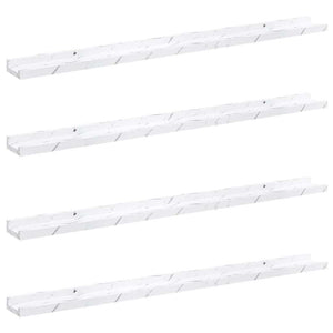 Scaffale da parete 4 pcs Marmo Bianco 100 x 9 x 3 cm 42020029