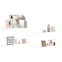 Scaffale da parete 4 pcs Marmo Bianco 100 x 9 x 3 cm 42020029