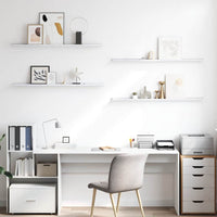 Scaffale da parete 4 pcs Marmo Bianco 115 x 9 x 3 cm 42020030