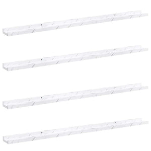 Scaffale da parete 4 pcs Marmo Bianco 115 x 9 x 3 cm 42020030