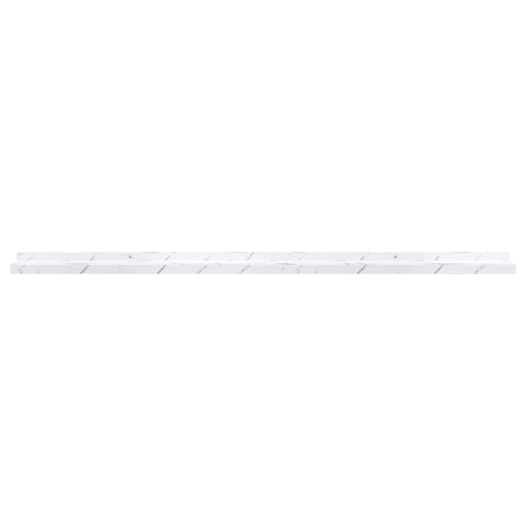 Scaffale da parete 4 pcs Marmo Bianco 115 x 9 x 3 cm 42020030
