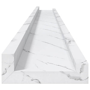 Scaffale da parete 4 pcs Marmo Bianco 115 x 9 x 3 cm 42020030