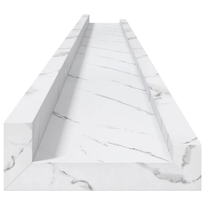Scaffale da parete 4 pcs Marmo Bianco 115 x 9 x 3 cm 42020030