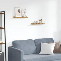 Scaffale da parete 2 pcs Beige 40 x 9 x 3 cm Legno multistrato 42020031