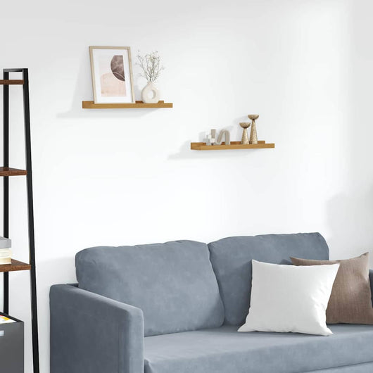 Scaffale da parete 2 pcs Beige 40 x 9 x 3 cm Legno multistrato 42020031