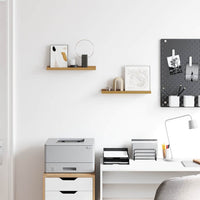 Scaffale da parete 2 pcs Beige 40 x 9 x 3 cm Legno multistrato 42020031