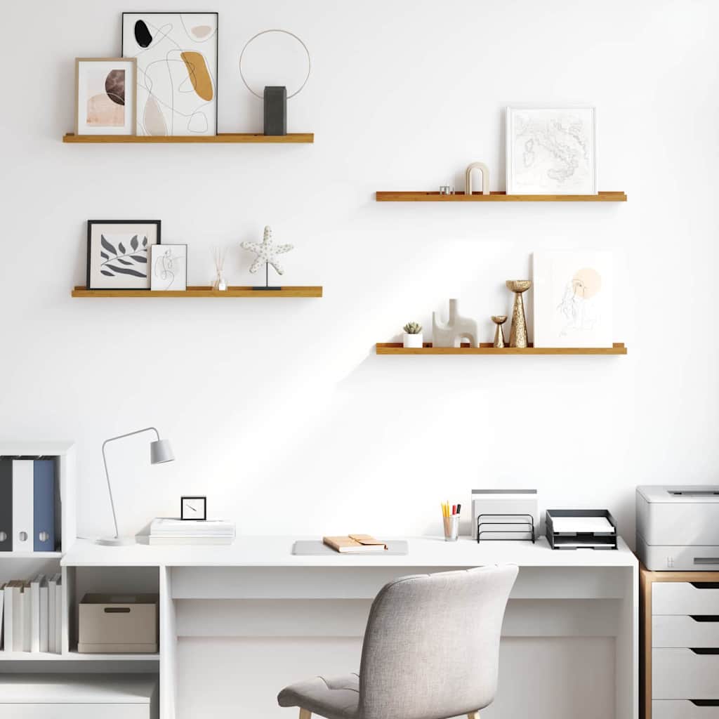 Scaffale da parete 4 pcs Beige 80 x 9 x 3 cm Legno multistrato 42020038