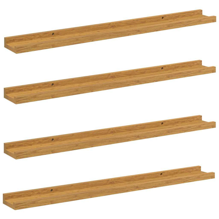 Scaffale da parete 4 pcs Beige 80 x 9 x 3 cm Legno multistrato 42020038