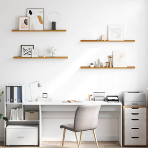 Scaffale da parete 4 pcs Beige 100 x 9 x 3 cm Legno multistrato 42020039