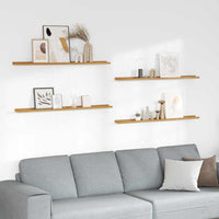 Scaffale da parete 4 pcs Beige 115 x 9 x 3 cm Legno multistrato 42020040