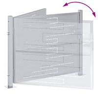 Cancello da giardino Argento 85 x 70 cm Acciaio inossidabile 3402572