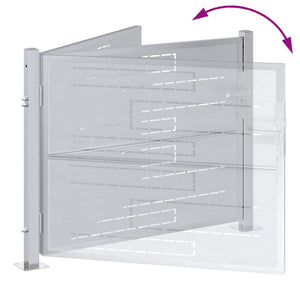 Cancello da giardino Argento 85 x 70 cm Acciaio inossidabile 3402572