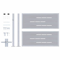 Cancello da giardino Argento 100 x 75 cm Acciaio inossidabile 3402573